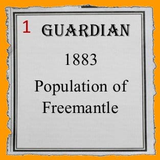 1 200px square Guardian 1883 Freemantle population link to Bournemouth Guardian article from 1883 about the population of Freemantle