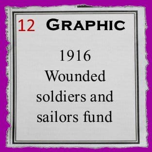 12 200px square Bournemouth Graphic 1916 Wounded soldiers fund link to Bournemouth Graphic 1916 showing amounts donated to wounded soldiers and sailors fund