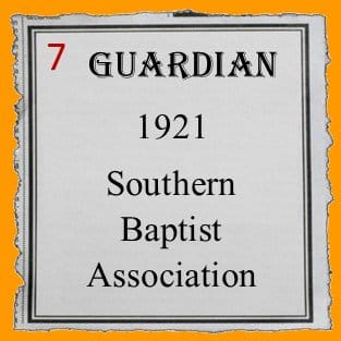 7 200px square Guardian 1921 Southern Baptist Association link to Bournemouth Guardian article from 1921 about the Southern Baptist Association meeting at Rosebery Park Baptist Church