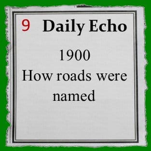 9 200px square Bournemouth Daily Echo 1900 how roads named link to Bournemouth Daily Echo from 1900 about how roads got their names